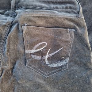 Express Black Velvet Skinny Jeans